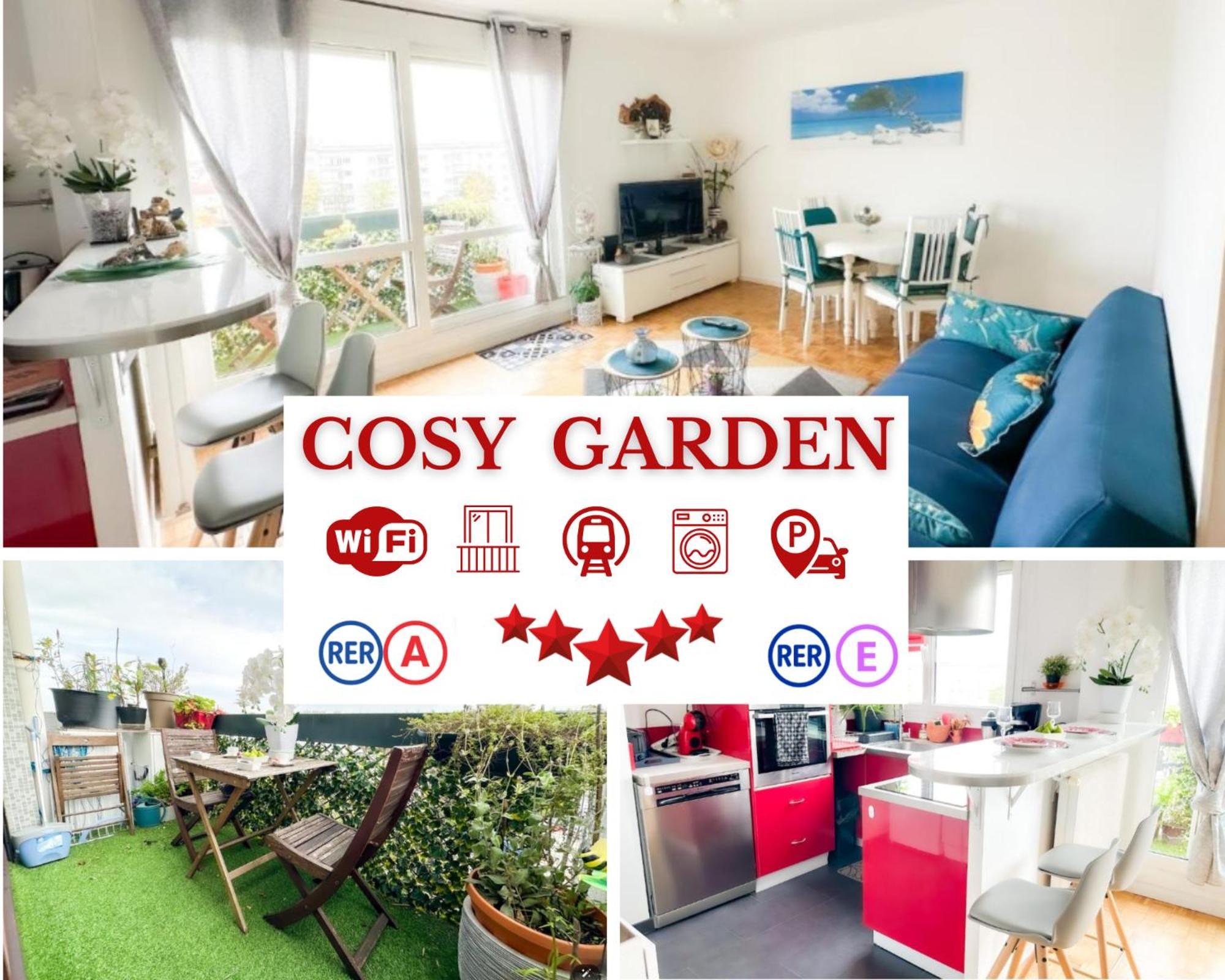- Le Cosy Garden - Proche Rer A Et E - Paris Disney - Parking Et Wifi Gratuit ! Family Special Offer شامبيني-سور-مارن المظهر الخارجي الصورة